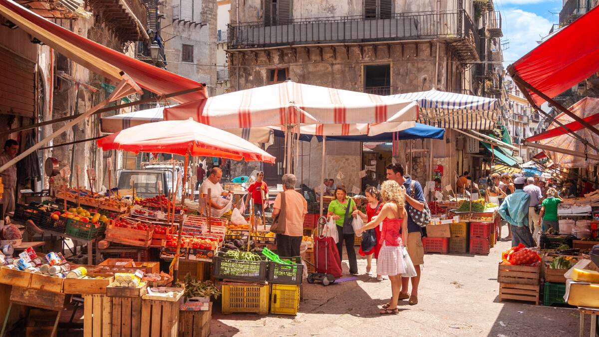 A market in Palermo.