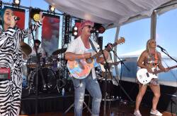 Australian band Sheppard closed the floating music festival. Picture supplied