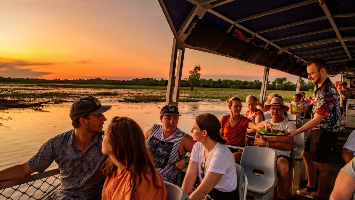 Crocs and canapes on Yellow Water Cruises.