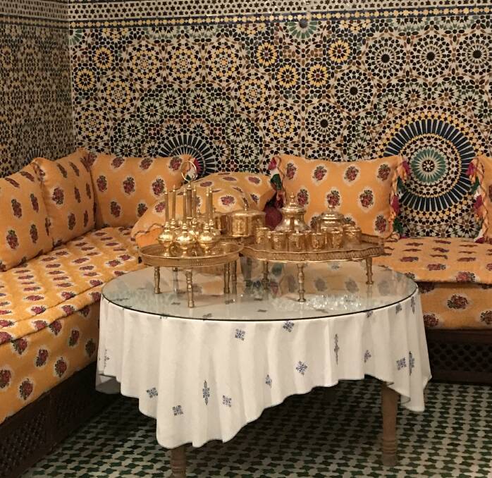 Patterns at a hotel in Fez.