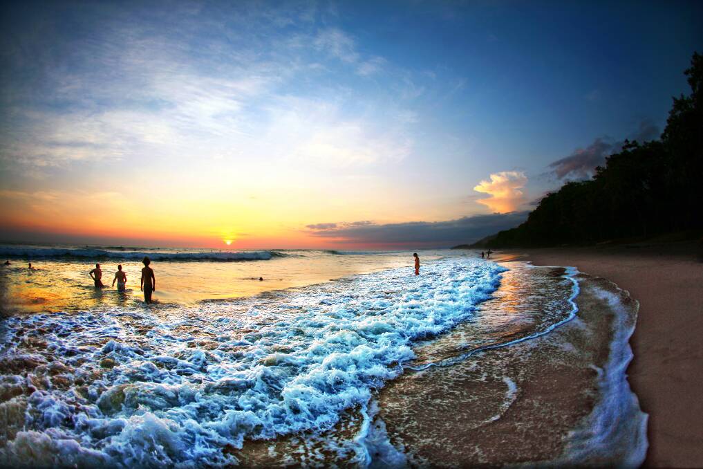 From top: Sunset swimming in Nosara. Picture: Shutterstock