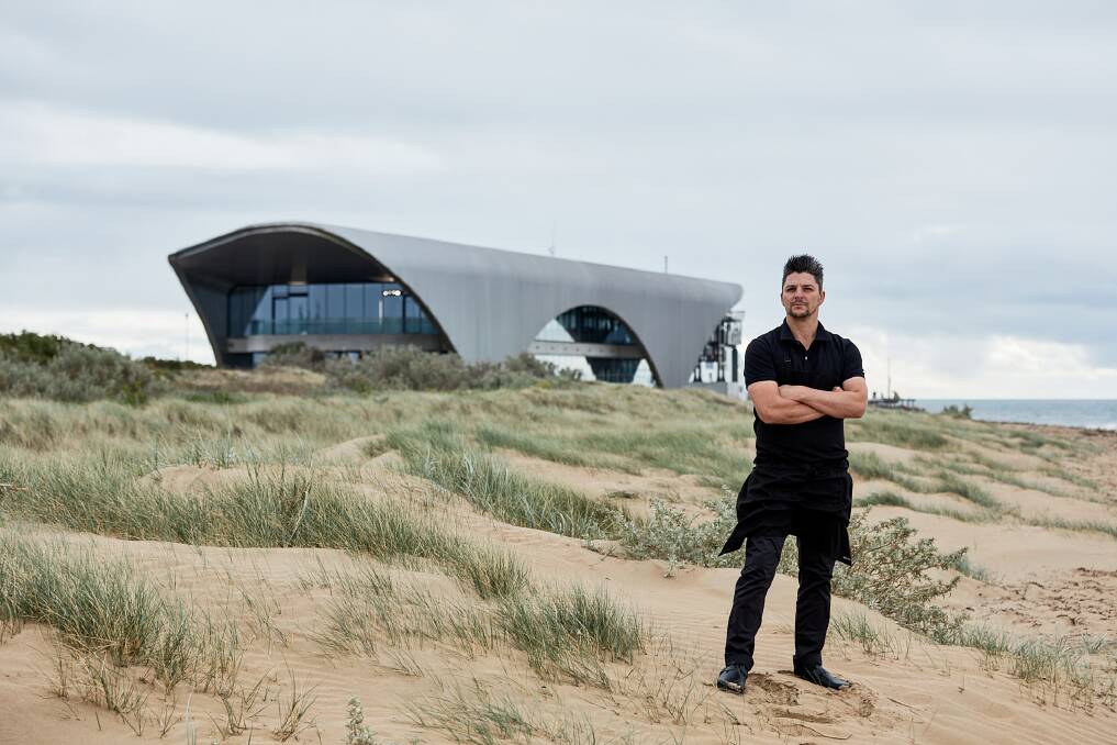 Executive chef Michael Demagistris outside the Queenscliff ferry terminal.