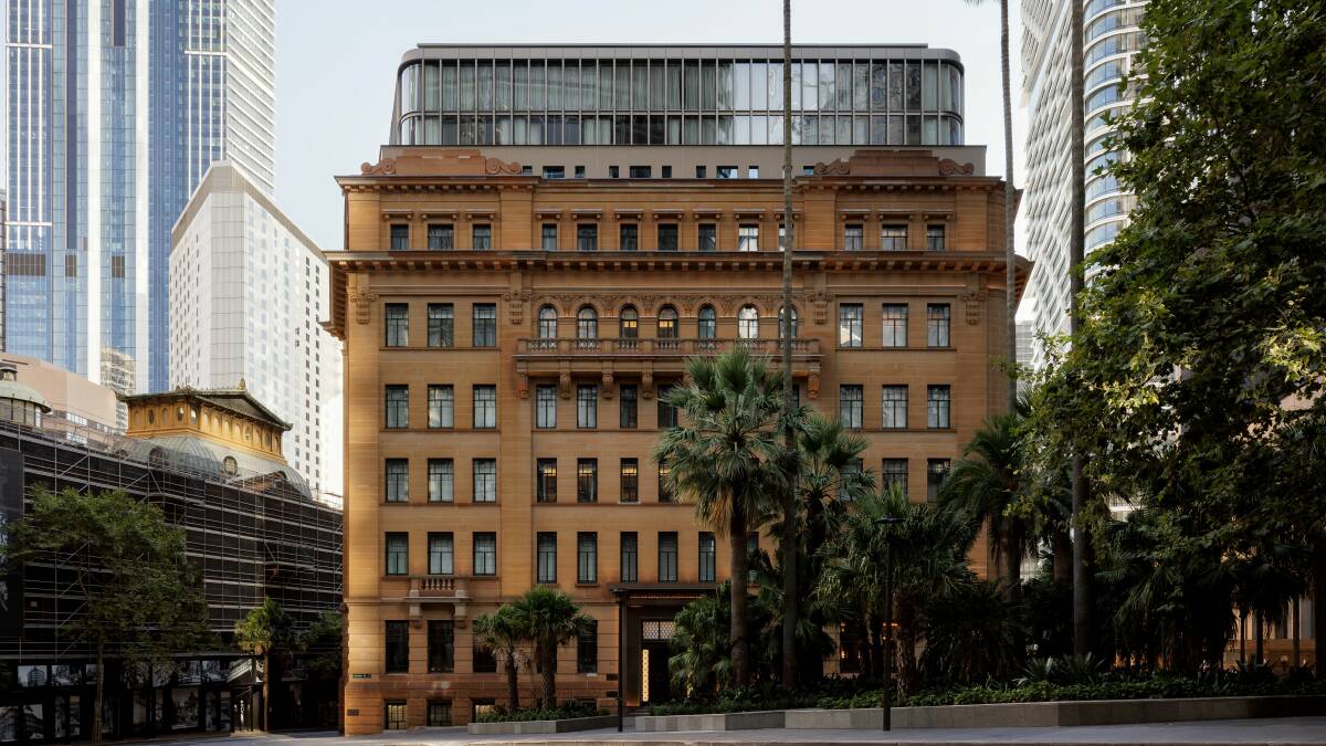 Capella Sydney's stunning Edwardian baroque facade on Farrer Place. Picture: Timothy Kaye
