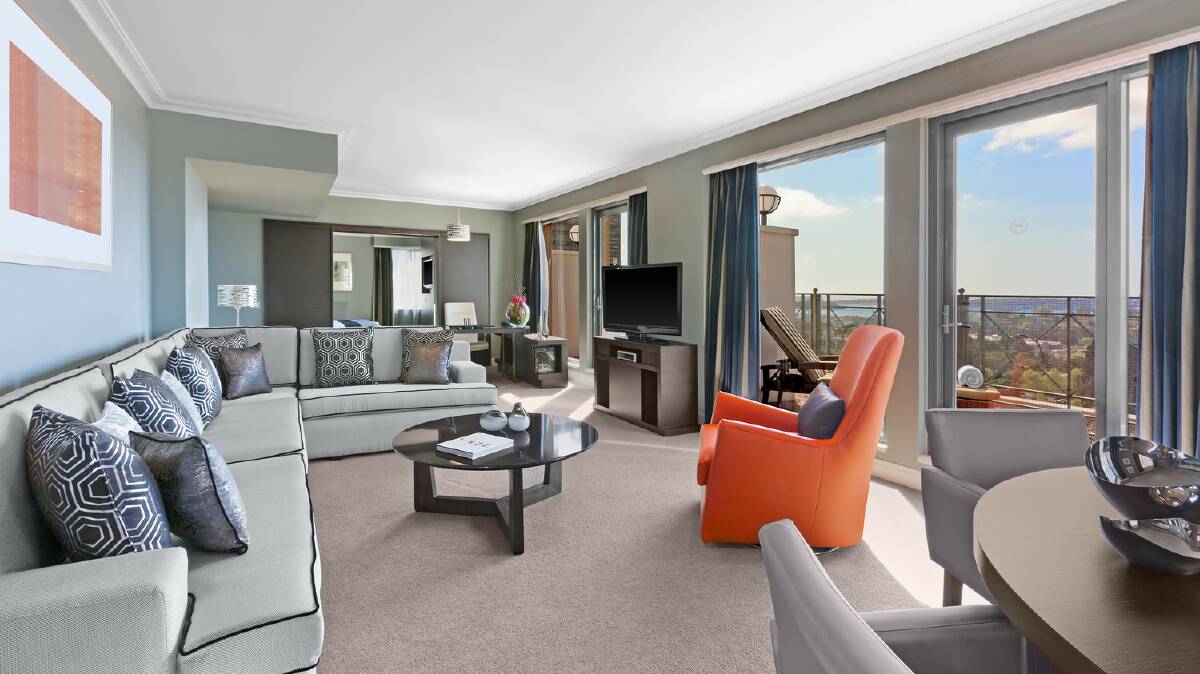 A suite at Sheraton Grand Sydney Hyde Park.