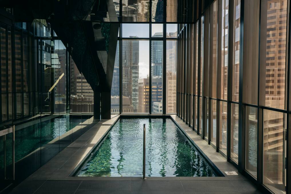 The indoor swimming pool at A by Adina.