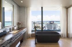 A stunning hotel with water views has opened in the heart of Auckland