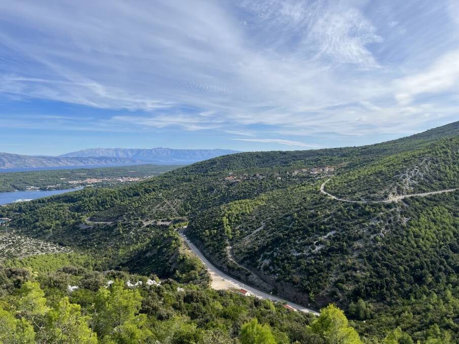View from the first climb in Hvar.