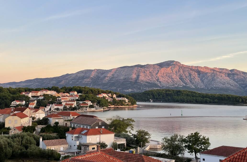 View from the balcony at Hotel Borik on Korcula island.