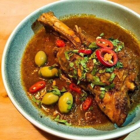 The popular Tunisian lamb shank at Radio Cairo. Picture: Supplied